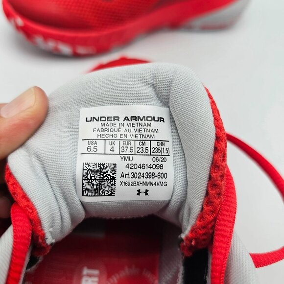 Under Armour HOVR Breakthru Versa Red Womens Basketball Shoes Size 6.5 - Picture 6 of 6